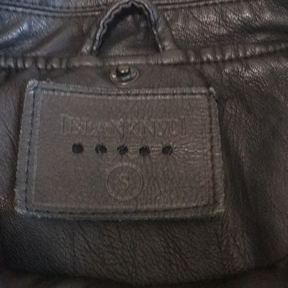 NWOT Blank NYC Black Vegan Leather Moto Jacket. Size Small - Picture 2 of 4